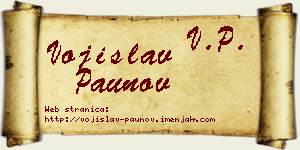 Vojislav Paunov vizit kartica